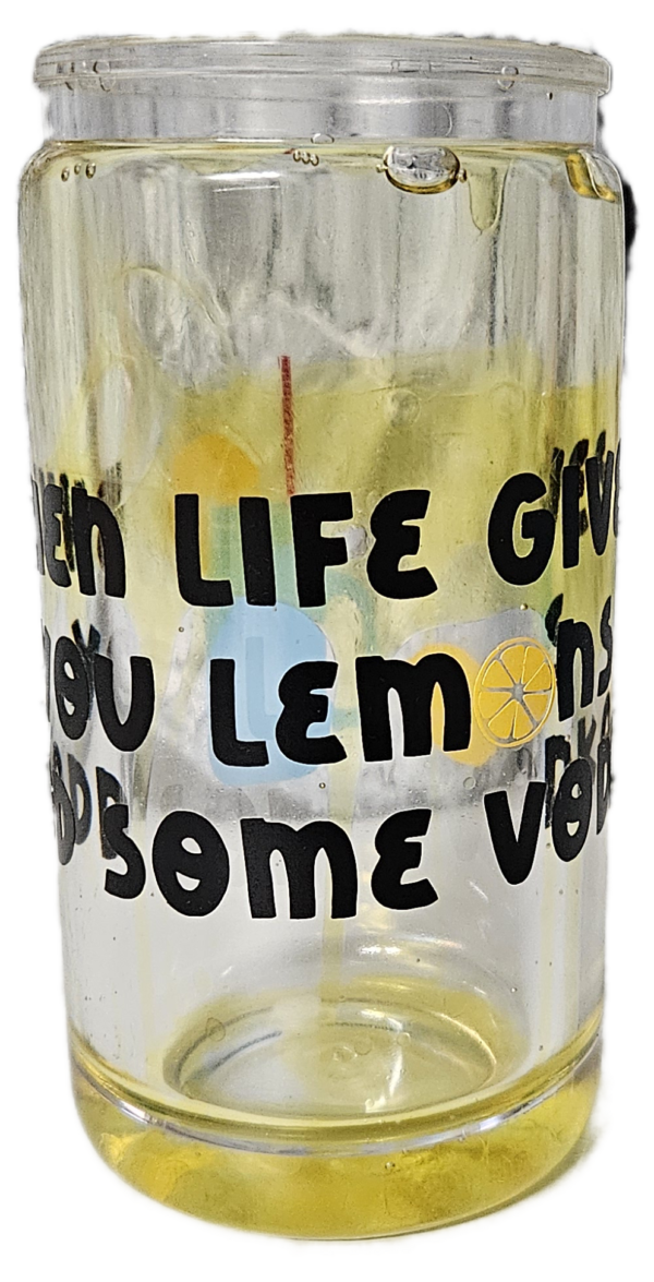 Snow Globe Cup "When life gives you lemons, Add Vodka"