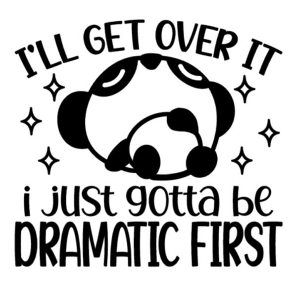 Snow Globe Glitter Flow "I'll get over it I just have to be dramatic first" Purple - Image 2