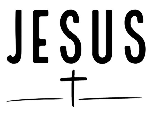 "JESUS" With Cross Decal Custom