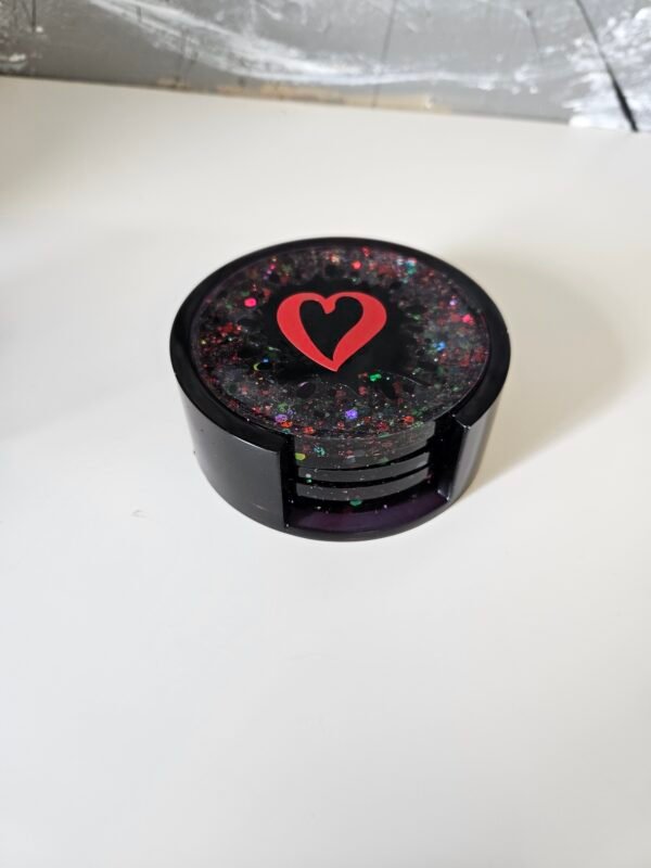 Round Coasters with holder Custom