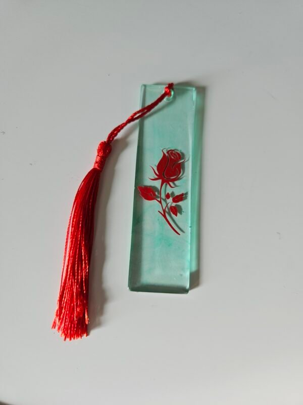 Resin Bookmark Rose