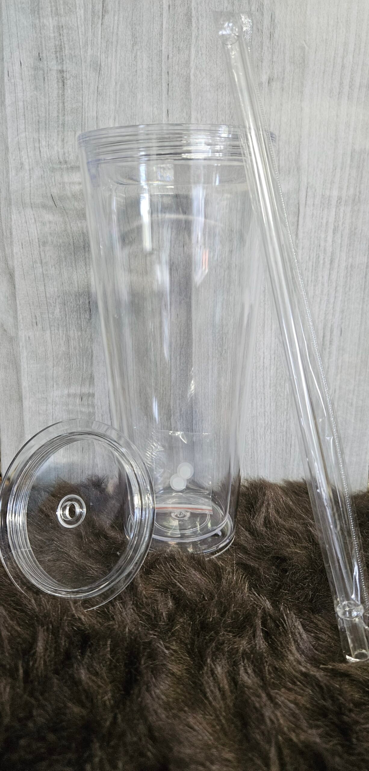 Custom 24 oz Acrylic snow globe cup