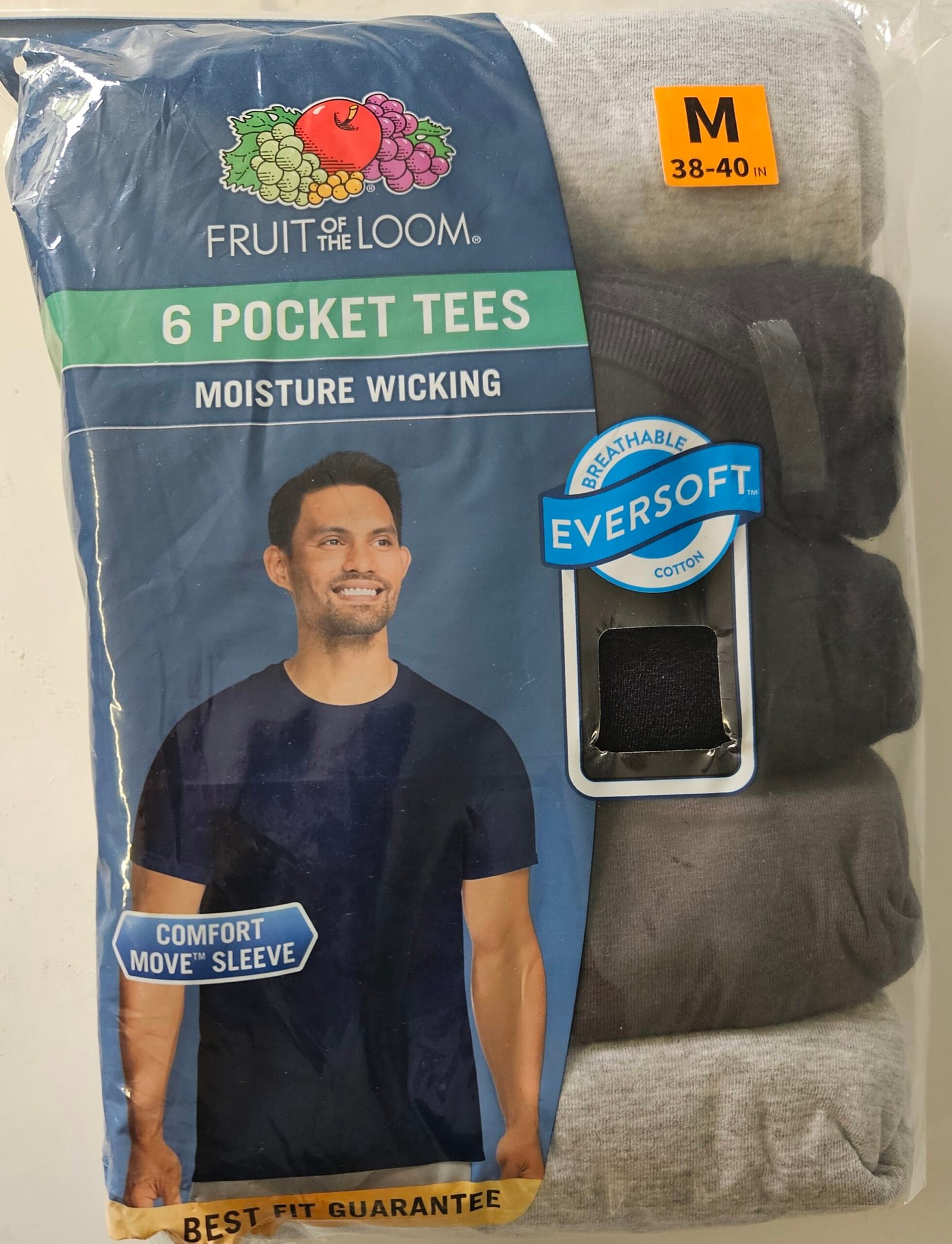 Custom Men Pocket Tee Size M Color Black