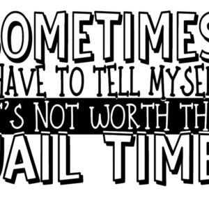 "Not worth the jail time" Decal